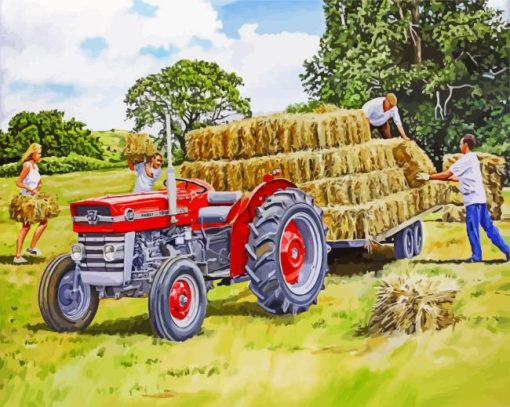 The Massey Ferguson Tractor Diamond Painting