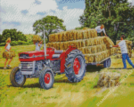 The Massey Ferguson Tractor Diamond Painting