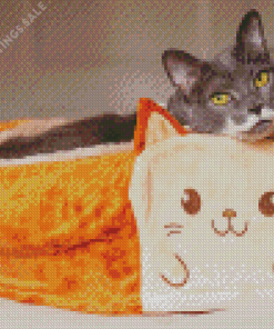 Toasty Cat Bed Diamond Painting