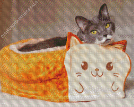 Toasty Cat Bed Diamond Painting