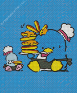 Tuxedo Sam With Pancakes Diamond Painting