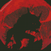 Werewolf Red Moon Diamond Painting