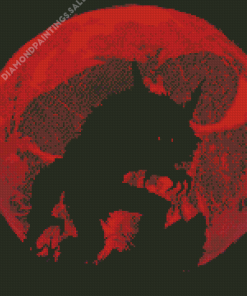 Werewolf Red Moon Diamond Painting