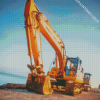 Yellow Excavator Machine Diamond Painting