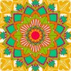 Yellow Mandala Diamond Painting