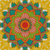 Yellow Mandala Diamond Painting