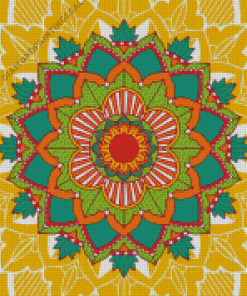 Yellow Mandala Diamond Painting