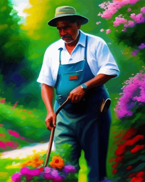 Old Gardener Diamond Painting