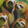 Sloth Family Diamond Painting