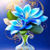 Blue Flowers Diamond Painting