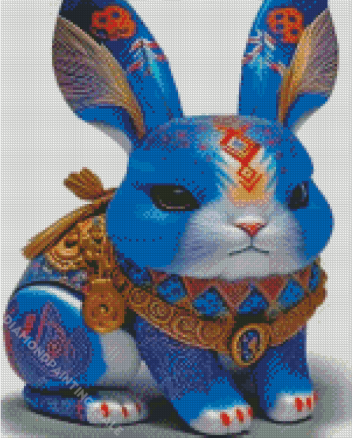 Blue Rabbit Diamond Painting