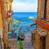 Calabria Sea View from Alleys Diamond Painting