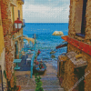 Calabria Sea View from Alleys Diamond Painting