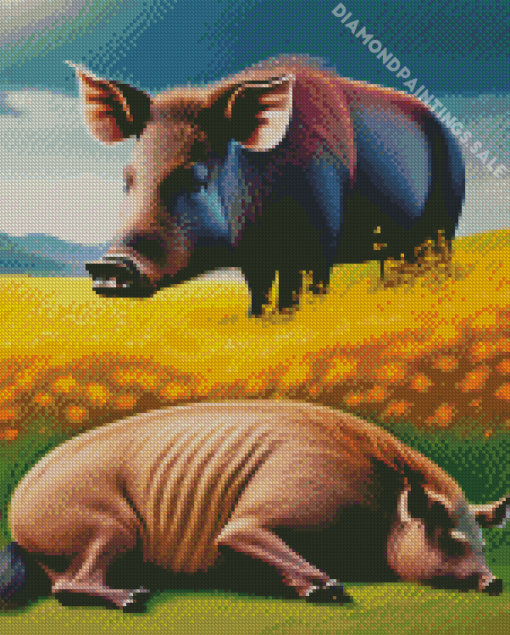 Boar Animal Art Diamond Painting