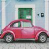 Pink Volkswagen Diamond Painting