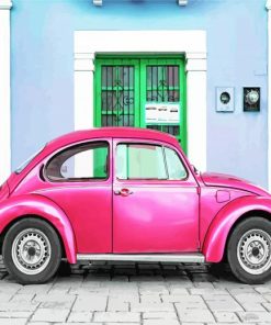 Pink Volkswagen Diamond Painting