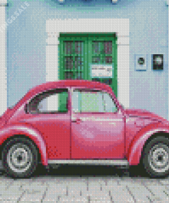 Pink Volkswagen Diamond Painting