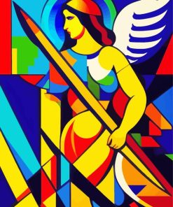 Cubism Warrior Angel Diamond Painting