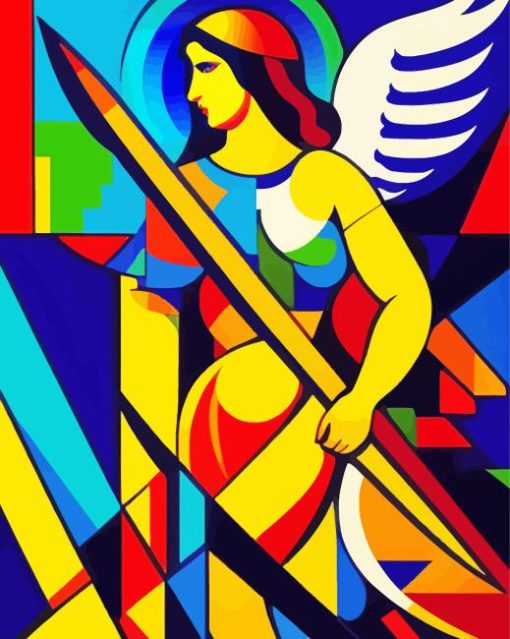 Cubism Warrior Angel Diamond Painting