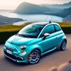 Cyan Fiat Panda Diamond Painting