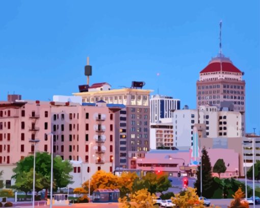 Fresno City Buildings Diamond Painting