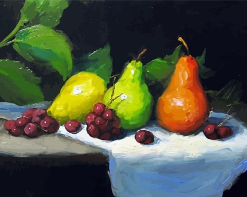 Fruits And Pears In A Row Diamond Painting