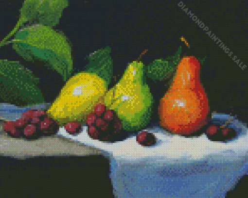 Fruits And Pears In A Row Diamond Painting