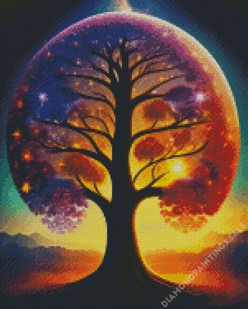 Galaxy Tree Of Life Diamond Painting