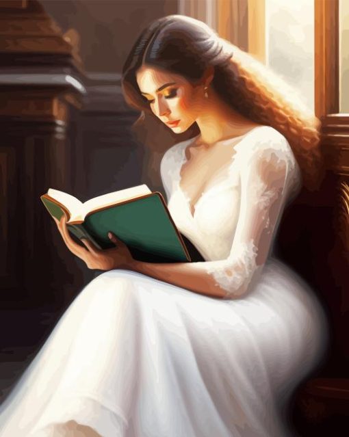 Gorgeous Lady Reading Diamond Painting