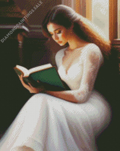 Gorgeous Lady Reading Diamond Painting