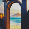 Japanese Arch To Beach Diamond Painting