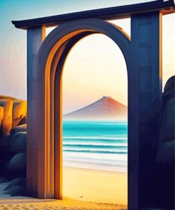 Japanese Arch To Beach Diamond Painting