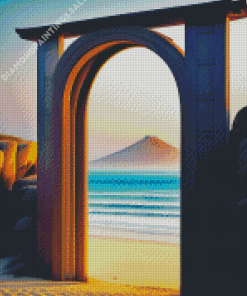 Japanese Arch To Beach Diamond Painting