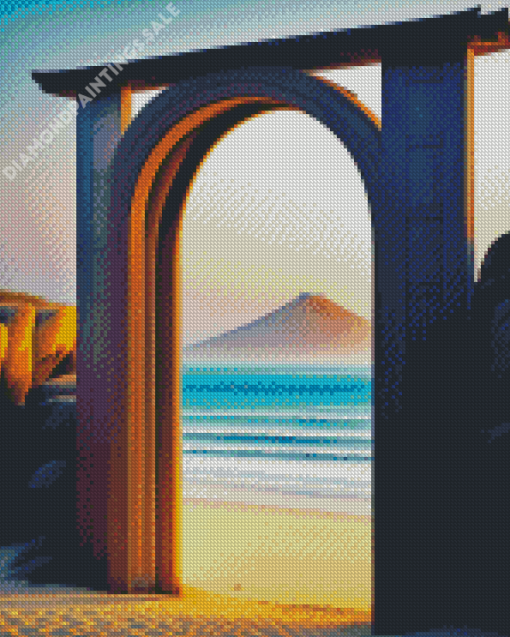 Japanese Arch To Beach Diamond Painting