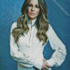 Kate Beckinsale In White Dress Diamond Painting