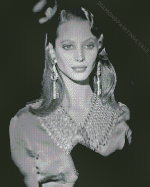 Monochrome Christy Turlington Diamond Painting