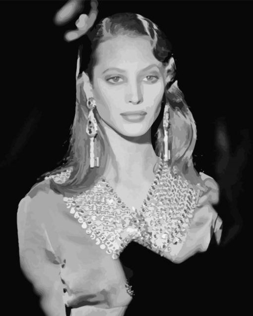 Monochrome Christy Turlington Diamond Painting