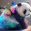 Panda And Butterfly Diamond Painting