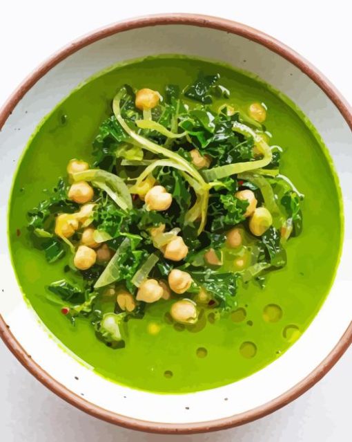 Parsley Oil Chickpea Soup Diamond Painting