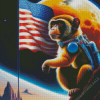 Patriotic Monkey Diamond Painting