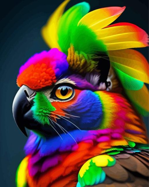 Rainbow Bird Diamond Painting