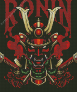 Red Ronin Samurai Diamond Painting