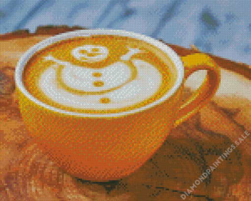 Snowman Cappuccino Diamond Painting