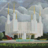 White Washington DC Temple Diamond Painting