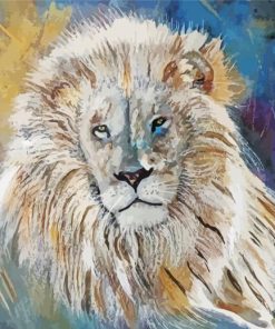 South African White Lion Diamond Painting