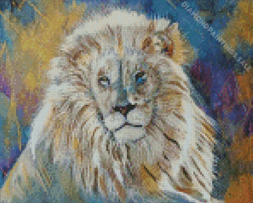 South African White Lion Diamond Painting