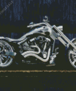 Yamaha Chopper Motorcycle Lady Diamond Painting