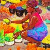 African Fruit Seller Diamond Painting