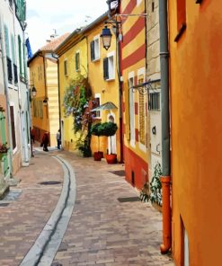 Alley In Cassis France Diamond Painting