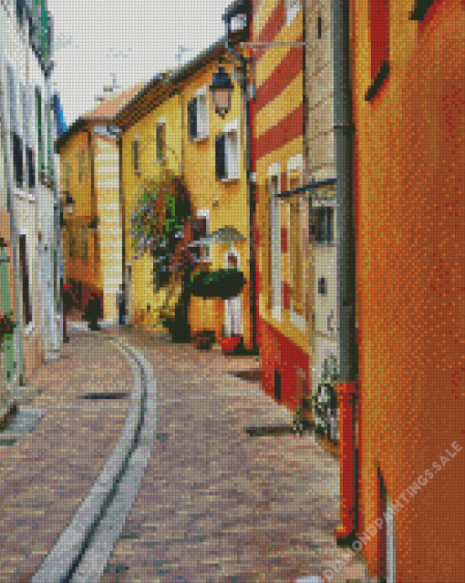 Alley In Cassis France Diamond Painting